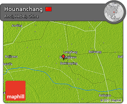 Physical 3D Map of Hounanchang