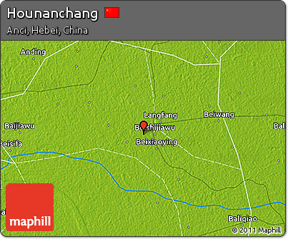 Physical 3D Map of Hounanchang