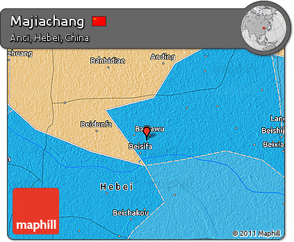 Political 3D Map of Majiachang