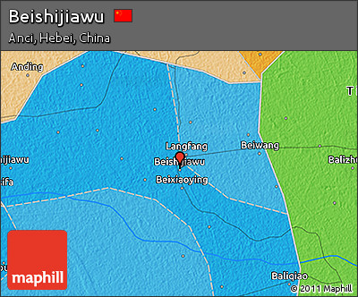 Political 3D Map of Beishijiawu
