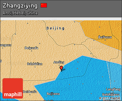 Political 3D Map of Zhangziying