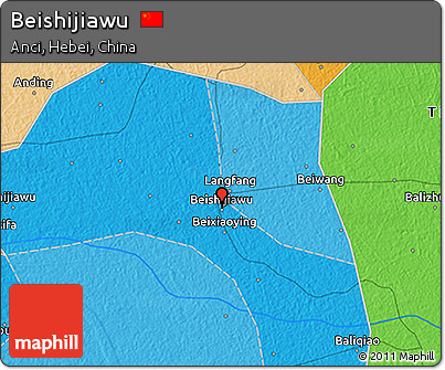 Political 3D Map of Beishijiawu