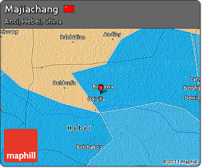 Political 3D Map of Majiachang