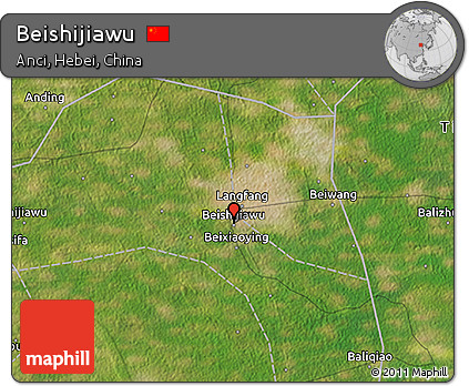 Satellite 3D Map of Beishijiawu