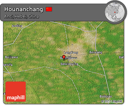 Satellite 3D Map of Hounanchang