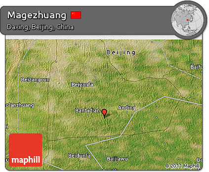 Satellite 3D Map of Magezhuang