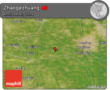 Satellite 3D Map of Zhaogezhuang