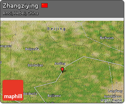 Satellite 3D Map of Zhangziying