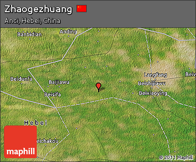 Satellite 3D Map of Zhaogezhuang