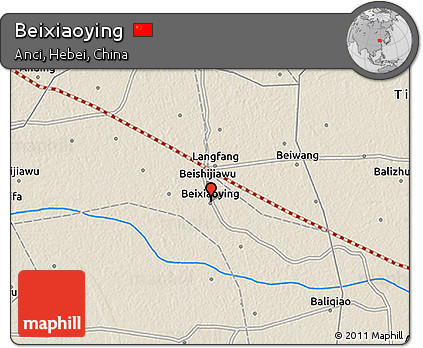 Shaded Relief 3D Map of Beixiaoying