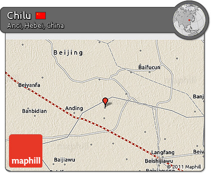 Shaded Relief 3D Map of Chilu