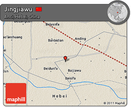 Shaded Relief 3D Map of Jingjiawu