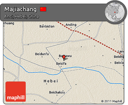 Shaded Relief 3D Map of Majiachang