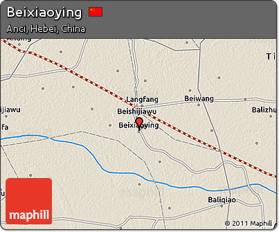 Shaded Relief 3D Map of Beixiaoying