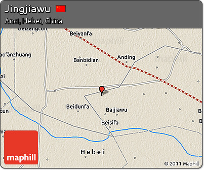 Shaded Relief 3D Map of Jingjiawu