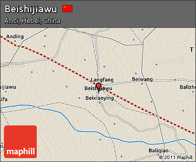 Shaded Relief 3D Map of Beishijiawu