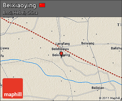 Shaded Relief 3D Map of Beixiaoying