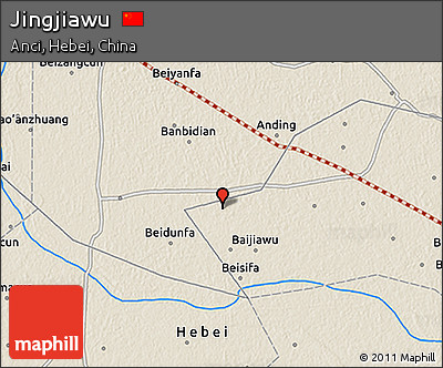 Shaded Relief 3D Map of Jingjiawu