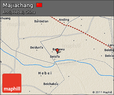 Shaded Relief 3D Map of Majiachang