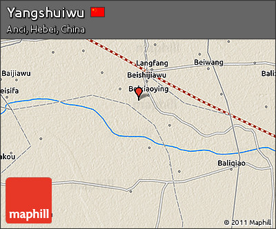 Shaded Relief 3D Map of Yangshuiwu