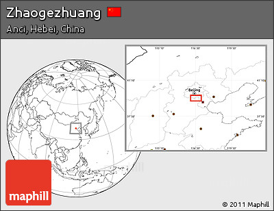 Blank Location Map of Zhaogezhuang