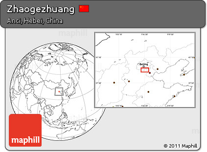 Blank Location Map of Zhaogezhuang