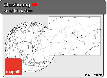 Blank Location Map of Zhuzhuang