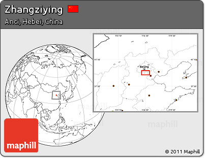Blank Location Map of Zhangziying