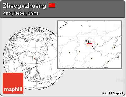 Blank Location Map of Zhaogezhuang