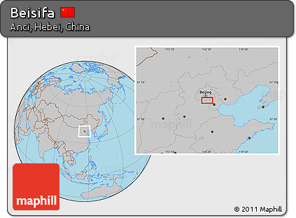 Gray Location Map of Beisifa