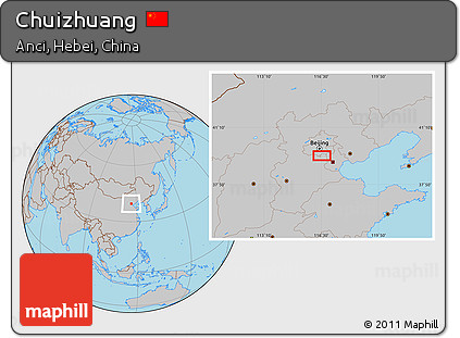 Gray Location Map of Chuizhuang