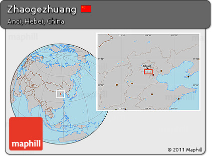 Gray Location Map of Zhaogezhuang