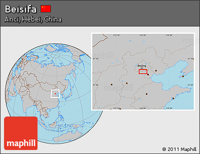 Gray Location Map of Beisifa