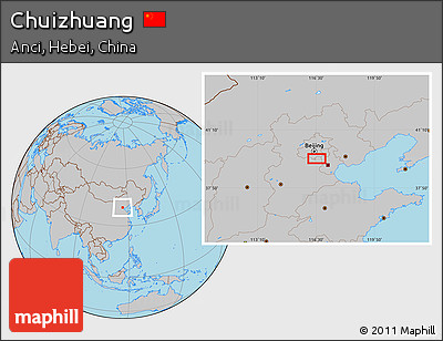 Gray Location Map of Chuizhuang
