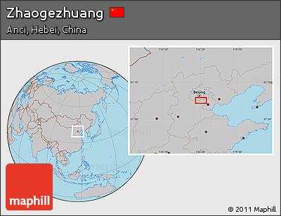 Gray Location Map of Zhaogezhuang