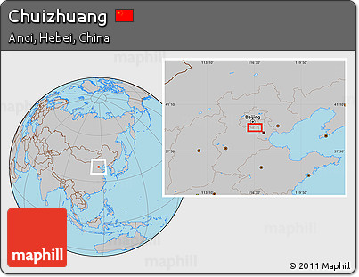Gray Location Map of Chuizhuang