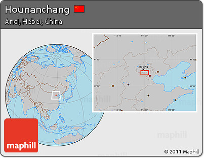 Gray Location Map of Hounanchang