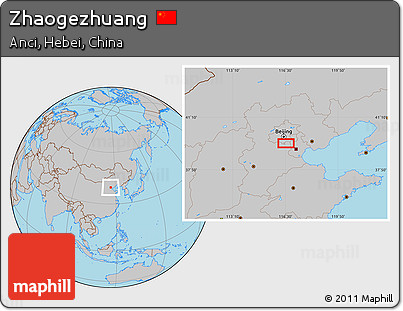 Gray Location Map of Zhaogezhuang