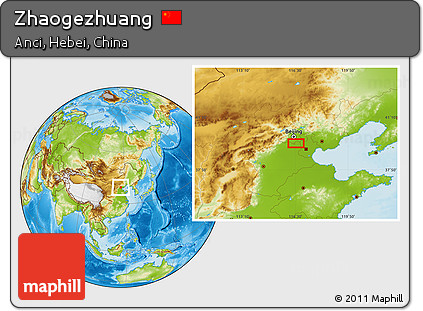 Physical Location Map of Zhaogezhuang