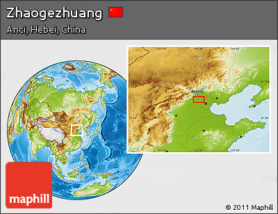 Physical Location Map of Zhaogezhuang