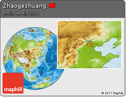 Physical Location Map of Zhaogezhuang