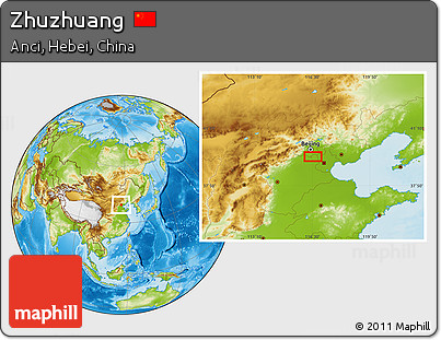 Physical Location Map of Zhuzhuang