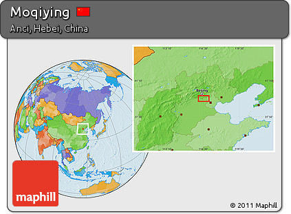 Political Location Map of Moqiying