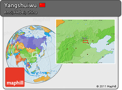Political Location Map of Yangshuiwu