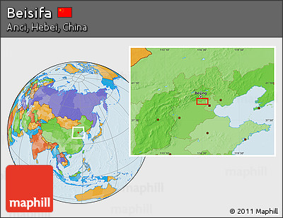 Political Location Map of Beisifa