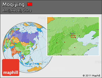 Political Location Map of Moqiying
