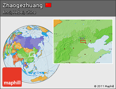 Political Location Map of Zhaogezhuang