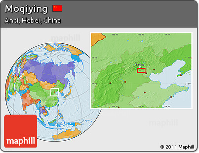 Political Location Map of Moqiying