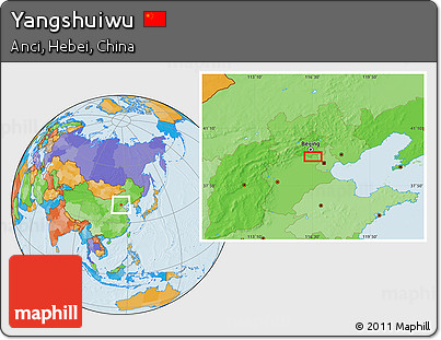 Political Location Map of Yangshuiwu