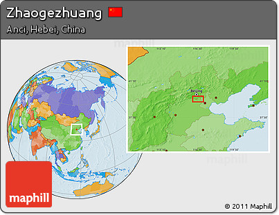 Political Location Map of Zhaogezhuang